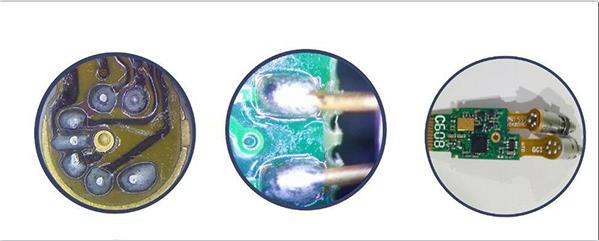 光通訊FPC軟板與光器件焊接， PCB硬板與光器件焊接圖示